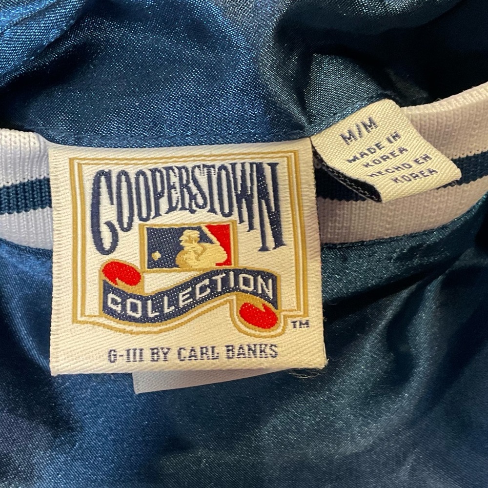 Vtg GIII Carl Banks Yankees Satin Reversible Hooded Bomber Jacket M MLB - Picture 9 of 10